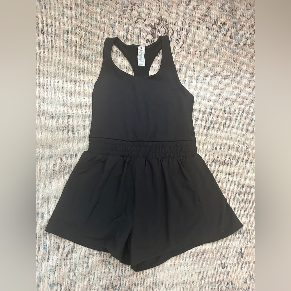 Yogalicious girls size 10 black romper, tennis dress